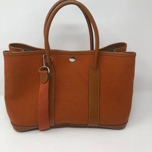 Hermes Garden Party Bag Canvas In Orange